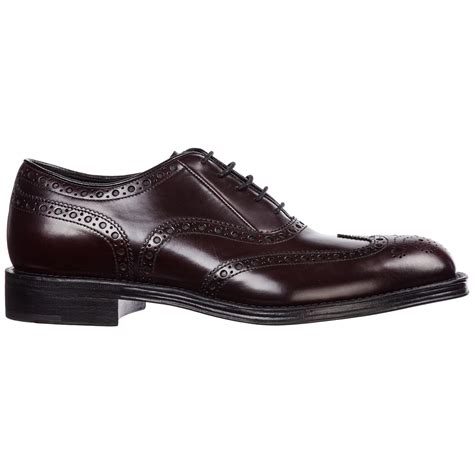 Prada men's classic leather lace up laced formal shoes brogue 